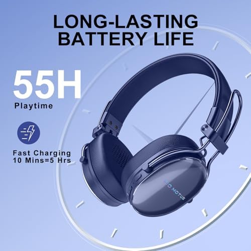 Premium Bluetooth On-Ear Headphones with Active Noise Cancellation: Exceptional Hi-Res Audio Experience, Up to 55 Hours Battery Life, Ultra-Lightweight Comfort, Foldable Design for Effortless Travel, Enhanced Device Compatibility for Home and Office, Elegant White Aesthetic