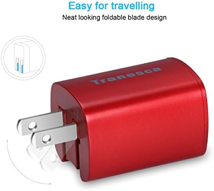 Stylish Rose Gold Dual USB Wall Charger with 6 ft Charging Cable – Fast Charging Solution for i Phone 14, 13, 12, 11 Pro Max, SE, XS/Xs Max, XR, 8, 7, 6 S/6 S Plus and Samsung, LG, Moto Devices – Enhanced Compatibility for Effortless Power Up