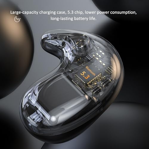 Innovative Bone Conduction Sleep Bluetooth Earbuds – Wireless Noise Cancelling Headphones with Ergonomic Comfort and LED Charging Case – Advanced Bluetooth 5.3 for Enhanced Connectivity, Safe Listening, and Ultimate Relaxation – Ideal for Fitness Lovers and Leisure Seekers
