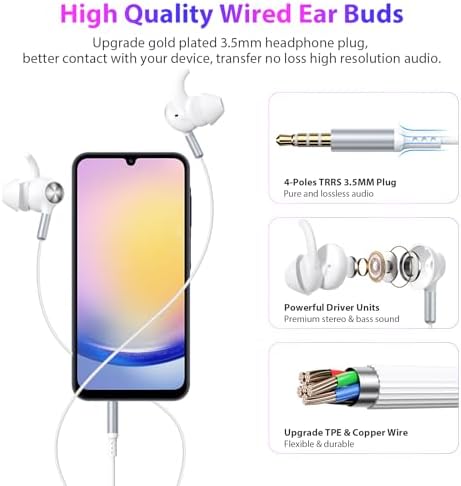 APETOO Sport Wired Ear Buds – High-Performance Sweatproof In-Ear Headphones with Deep Bass for Workouts, Secure Anti-Fall Wingtips, Ergonomic Comfort for Small Ears, Hands-Free Calling, Compatible with 3.5 mm Aux for Enhanced Audio Experience