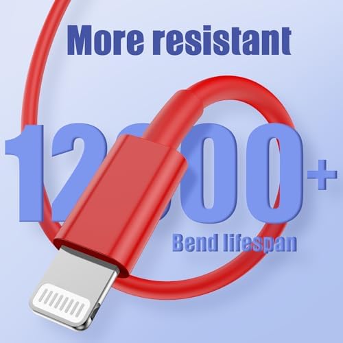 Premium 4 Pack USB C to Lightning Charging Cables – 6 FT Fast Charging Cord for i Phone 14 & Earlier Models – Durable, High-Performance Replacement for Apple Charger – Enhanced Compatibility for Quick Charge Needs – Perfect for Home, Office, and Travel Use