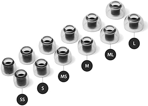 Upgrade Your Audio Experience with AZLA Sedna Earfit Crystal Standard Earbud Tips – Superior Noise-Canceling Silicone Eartips Compatible with Shure, Sony, Beats, Sennheiser, Jabra, and JBL (M/ML/L) for Perfect Comfort and Enhanced Sound Quality