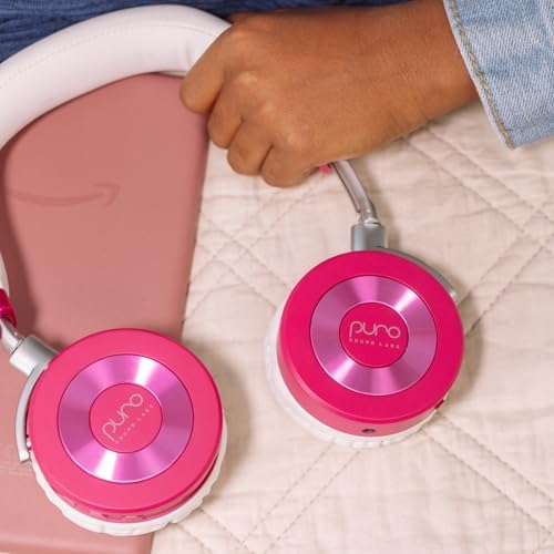 Safe & Stylish Bluetooth Headphones for Kids – Puro Sound Labs Junior Jam Plus with Volume Limiting Technology, 22-Hour Battery Life, and Comfortable On-Ear Fit, Perfect for Tablets and Smartphones in Trendy Blue Finish