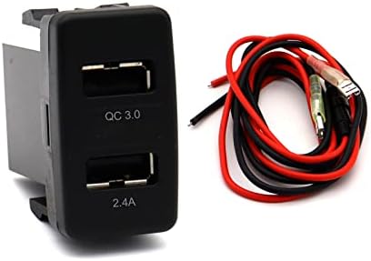 Ultra-Fast Quick Charge 3.0 Car Power Adapter – Dual USB Ports with 2.4 A Output for i Pad, Samsung, Huawei & More – Optimal Travel Companion for Rapid Device Charging