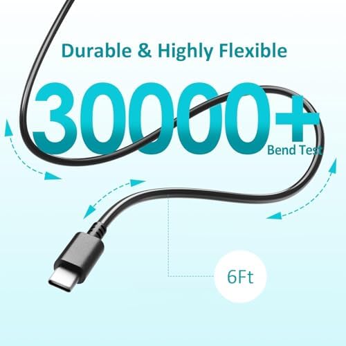 High-Power 100 W USB-C Laptop Charger with Foldable Plug and Dual USB Ports – Fast Charging for HP Spectre, Chromebook, and More – Compact, Travel-Friendly Design with Advanced Safety Features – Ideal for Business Professionals and Students