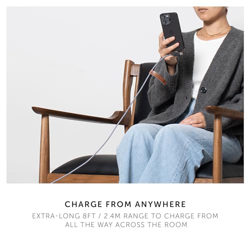 Power Your Devices Sustainably with the Native Union Belt Cable Duo Pro – 8 ft Ultra-Strong Braided 240 W Charging Cable for Lightning & Type-C – Eco-Friendly Design with 2-in-1 MFi Certified Connectors for Enhanced Compatibility and Rapid Performance – Perfect for Home, Office, and On-the-Go Charging