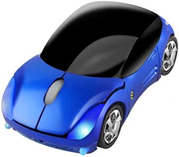 Sporty Pink Wireless Car-Shaped Optical Mouse – Portable 1600 DPI Mini Wireless Mice with USB Receiver for Laptop & Desktop – Ergonomic Design for Travel & Home Use – Unique Gift Idea for Tech Lovers