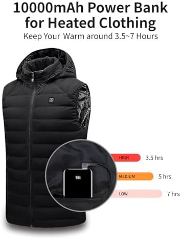 10000 m Ah Portable Power Bank for Heated Clothing – 5 V 2 A Fast Charging Battery Pack with LED Display for Vests, Jackets, Blankets, and Stadium Seats – Ultimate Solution for Cold Weather Comfort and Outdoor Adventures
