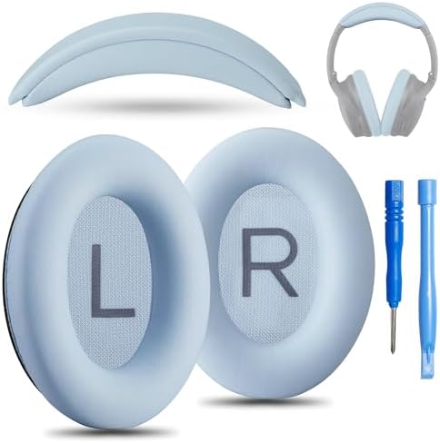 Ultimate Comfort Upgrade Kit: Premium Replacement Ear Pads & Headband Cushions for Bose Quiet Comfort 2023 Models (QC45, QCSE, QC35 II) – Easy DIY Installation in Elegant White Smoke for Superior Sound Quality and Long-lasting Durability