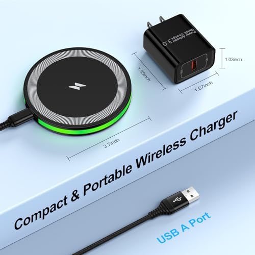 Samsung S22 Ultra Wireless Charging Stand – Fast 15 W Qi-Compatible Charger for Galaxy S25/S24/S23/S22, Google Pixel 9 Pro/8/7, i Phone 16/15/14 Series – Non-Slip Design with Smart LED Indicator and 4 FT USB-C Cable – Safe, Efficient, and Sleep-Friendly Charging Solution for All Qi-Enabled Devices