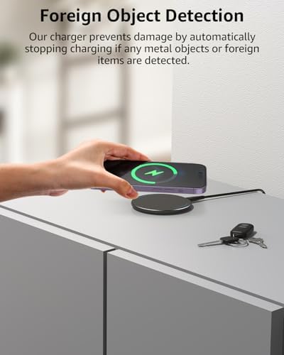 TOZO 2025 Advanced 15 W Max Fast Wireless Charging Pad – Universal Compatibility for i Phone 16/16 Plus/16 Pro Max and Samsung Galaxy S24/S23/S22 – Enhanced Charging Efficiency with Type-C Port – Sleep-Friendly LED Indicator – Upgraded Anti-Slip Design for Secure Charging