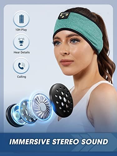 Fulext Bluetooth Sleep Headphones Headband – Ultimate Comfort for Side Sleepers, Thin HD Stereo Sound Quality – Ideal for Insomnia Relief and Travel Convenience – Perfect Gift for Men and Women – Enhanced Compatibility, Long-Lasting Battery Life for All Night Relaxation