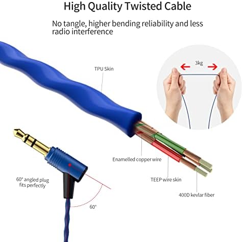 Sound MAGIC E50 Wired Earbuds – Premium Hi-Fi In-Ear Monitors with Noise Isolation and Comfortable Fit – Perfect for Music Lovers, Musicians, and Audiophiles – Ergonomic Design, Enhanced Device Compatibility, and Exceptional Sound Quality in Striking Blue Finish