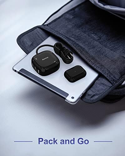 SUPERDANNY 6-Port USB Charging Hub – Ultra-Fast 40 W Multi-Device Power Station for i Phone, i Pad, Galaxy & Pixel – Compact Travel Charger with 4 ft Cable – Versatile Charging Solution for Home, Office & Travel – Streamline Your Device Power Needs with This Essential Gadget