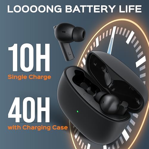 Unleash Your Sound Adventure with TREBLAB X8 True Wireless Earbuds – Cutting-Edge Active Noise Cancelling, Swift Bluetooth 5.4 Connectivity, and IPX5 Waterproof Protection for Optimal Performance – Revel in 40 Hours of Playtime and Dual ENC Microphones for Crystal-Clear Conversations – Perfect for Athletes, Travelers, and Daily Explorers
