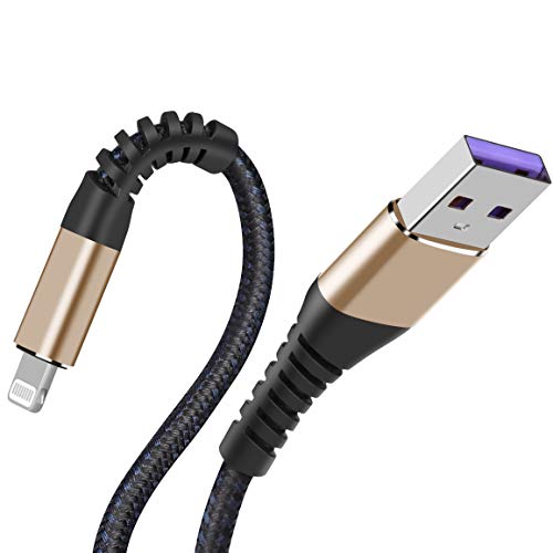 MFi Certified 16 ft Lightning Cable – 2 Pack Extra Long i Phone Charger for Ultimate Charging Flexibility, Fast Data Transfer, Durable Braided Design, Compatible with i Phone 12/11/11 Pro/11 Max/X/XS/XR/XS Max/8/7/6/5 S/SE and i Pad Mini/Air – Enhanced Performance in Blue