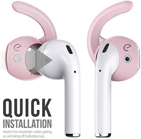 Transform Your Audio Experience with Ear Buddyz 2.0 Stylish Ear Hooks & Covers for Apple Air Pods 1 & 2 – Comfort, Grip, and Noise Isolation in Pretty in Pink – 3 Pairs of Durable Silicone Accessories