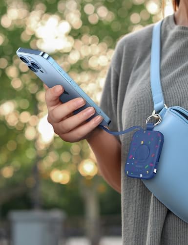 Compact RORRY 5000 m Ah Portable Charger Power Bank with Integrated Cables – Sleek Keychain Battery Pack for i Phone 16/15/14/13/12 and Apple Watch Ultra Series, Ultimate Travel Companion with Fast Charging and Modern Design