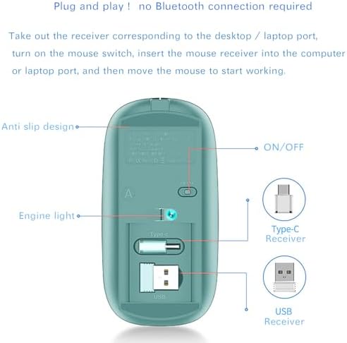 Premium Wireless Mouse for Mac and Windows – Ergonomic, Rechargeable, and Silent Click Design for Enhanced Productivity on Mac Book, Chromebook, and PC – Ideal for Travel and Home Office Setup – Durable and High-Precision Tracking