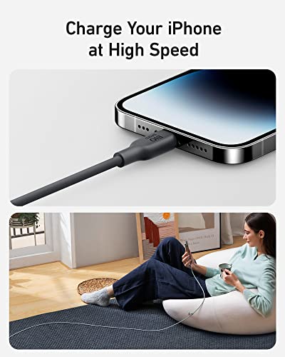 Anker 6 FT USB C to Lightning Cable – MFi Certified, Eco-Friendly Bio-Based Charging Cord for i Phone 14 and More – Stylish Purple Design for Enhanced Durability and Fast Data Transfer – Perfect for Home and Office Use