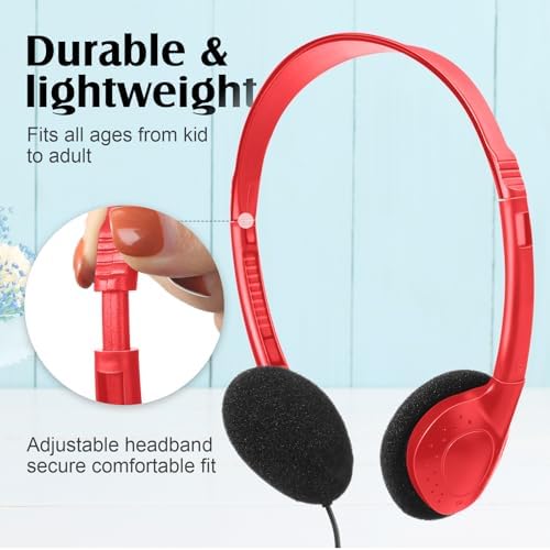 Flutesan 20 Pack Wired On-Ear Headphones – Durable Purple Classroom Headset for Students & Educators, Adjustable Comfort, Enhanced Device Compatibility, Ideal for Group Learning & Individual Study Sessions