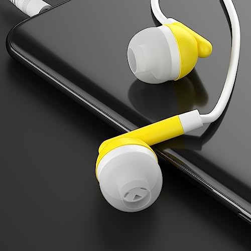 Maeline 30-Pack Noise-Isolating Earbuds with Built-In Microphone and Volume Control – Superior Stereo Bass In-Ear Headphones for i Phone, Android, PC & Laptop – Tangle-Free Design for Effortless Listening and Enhanced Compatibility
