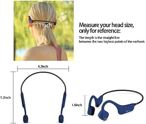 Revolutionary Waterproof Bone Conduction Bluetooth Earbuds – Open-Ear Design Perfect for Active Lifestyles with Youth Whisper Technology and Integrated Microphone for Superior Sound Clarity and Effortless Hands-Free Calls