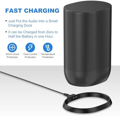 Efficient Charging Dock for Sonos Move Gen 1 & 2 – 45 W Power Adapter Included – Modern Design for Optimal Audio Experience and Quick Power Access