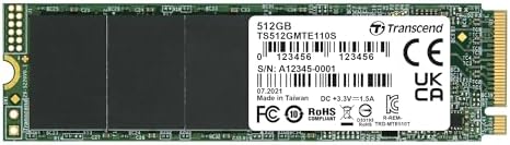 Elevate Your Computing Experience with the Transcend 256 GB M.2 2280 SSD – Achieve Lightning-Fast Speeds of Up to 1,600 MB/s for Seamless Gaming and Multitasking, Featuring PCIe NVMe Gen3 x4 Compatibility, 3 D TLC NAND Technology for Enhanced Durability, and Intelligent LDPC Error Correction for Unmatched Data Integrity. Perfect Upgrade for Ultrabooks, Laptops, and Desktops!