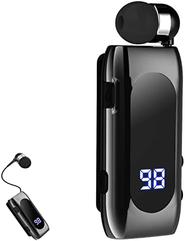 Advanced Retractable Bluetooth V5.0 Earbuds – Premium Noise Cancelling Wireless Headset for Professionals and Athletes, 20-Hour Battery Life, Ergonomic Hands-Free Design, Ideal for Truckers and Drivers, Unmatched Sound Clarity and Portability