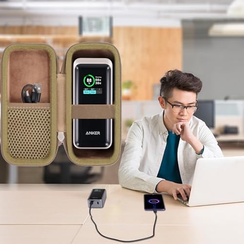 Ultimate Khanka Protective Case for Anker Prime Power Banks – Sleek Golden Waterproof Hard Shell for 12000 m Ah & 20000 m Ah Models, Travel-Ready Accessory with Superior Compatibility and Enhanced Durability