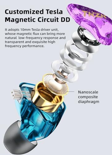 Experience Unmatched Audio Fidelity with Keephifi KZ ZVX In-Ear Monitor Earphones – 10 mm Dual Cavity Dynamic Driver, Premium Metal Shell, Detachable 2-Pin Silver-Plated Cable, and Integrated Mic for Audiophiles and Musicians – Superior Sound Quality and Comfortable Fit for All-Day Listening