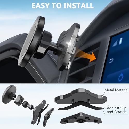 Ford F150 & Super Duty Magnetic Air Vent Phone Holder (2021-2025) – Premium CNC Metal Mount for Unmatched Stability, Effortless Smartphone Compatibility & Hands-Free Navigation – Easy Installation for Safer Driving