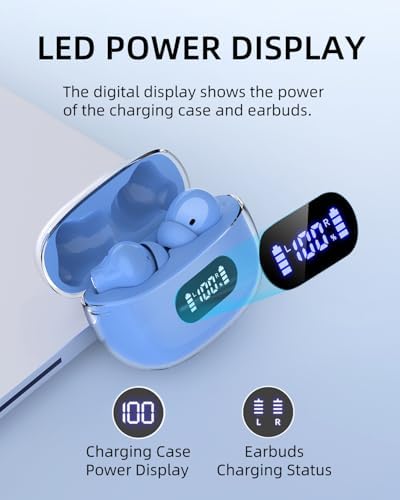 Elevate Your Audio Journey with Purple P1 PRO Wireless Earbuds – Cutting-Edge Bluetooth Technology, Exceptional Call Clarity, IPX7 Waterproof Design, and an Outstanding 30-Hour Battery Life – Perfectly Crafted for Active Lifestyles and Ultimate Comfort