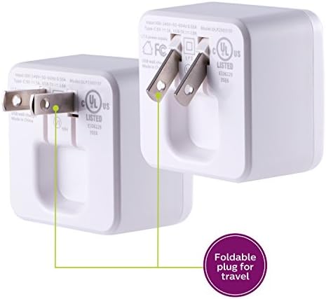 Philips 24 W USB Power Strip with 6 ft Braided Cable – Ultimate Charging Station for i Phone, i Pad, Samsung Galaxy & Google Pixel – 4 Port USB-A Design for Fast & Efficient Device Charging – Sleek & Durable Solution for Home, Office & Travel