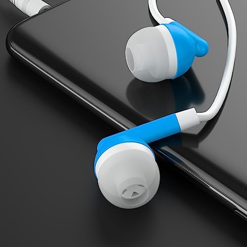 Maeline 30-Pack Noise-Isolating Earbuds with Built-In Microphone and Volume Control – Superior Stereo Bass In-Ear Headphones for i Phone, Android, PC & Laptop – Tangle-Free Design for Effortless Listening and Enhanced Compatibility