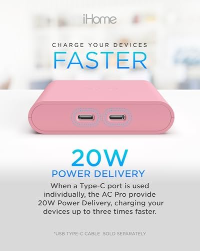 i Home 2-Port USB Wall Charger – Compact Dual Port AC Adapter for Rapid Device Charging – Flat Design for Travel & Home Use – Enhanced Compatibility with Smartphones & Tablets – Safe, High-Speed Charging Solution