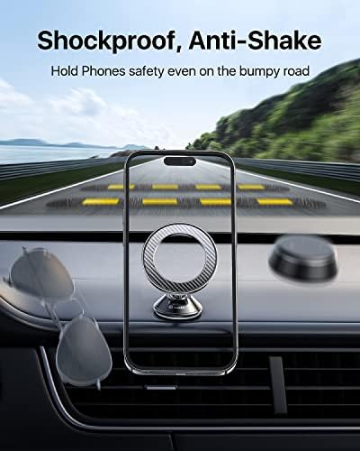Revolutionize Your Drive with the Andobil Mag Safe Car Mount – Superior Magnetic Grip, Tool-Free Installation | All-Metal 360° Air Vent Holder for i Phone 16/15 & Samsung Galaxy S25, Effortless Navigation & Enhanced Safety on the Go