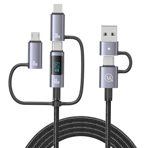 Transform Your Power Management with the 6-in-1 Multi Charger Cable: High-Speed PD 60 W Charging, Real-Time LED Indicator, and Universal Device Compatibility for Smartphones, Tablets, and Laptops – 4 ft Robust USB Cord for Home, Office, and Travel Versatility Transform Your Power Management with the 6-in-1 Multi Charger Cable: High-Speed PD 60 W Charging, Real-Time LED Indicator, and Universal Device Compatibility for Smartphones, Tablets, and Laptops – 4 ft Robust USB Cord for Home, Office, and Travel Versatility