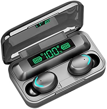 Experience Superior Sound with TWS Wireless F9-5 Bluetooth 5.1 Earbuds – Hi-Fi Stereo, Noise-Cancelling, Touch Control, and Waterproof Design, Complete with Compact Charging Case for On-the-Go Convenience in Sleek Black Finish