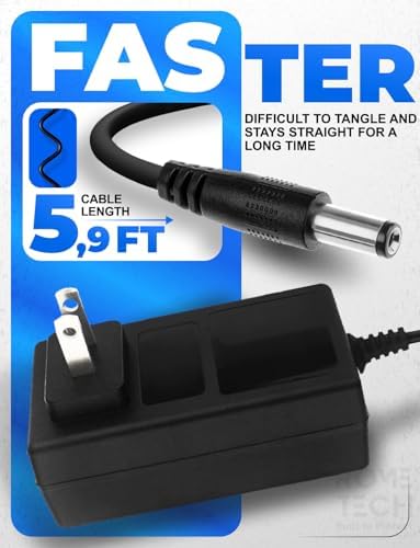 Elevate Your Relaxation with the 5.9 ft High-Speed Ergonomic Charger for Pure Wave CM-05 & CM-07 Massagers – Optimal 8.5 V, 0.6 A Power Supply for Effortless Enjoyment and Enhanced Flexibility in Home Wellness Solutions