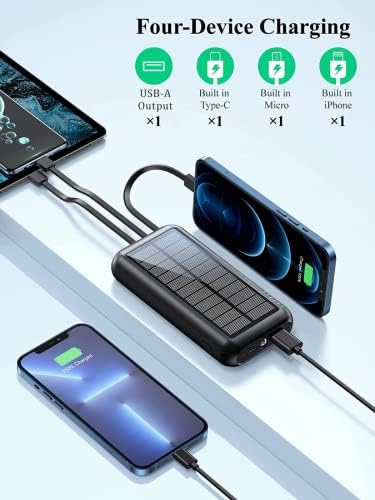 Ultimate UYAYOHU 40,000 m Ah Solar Power Bank – High-Capacity Portable Charger with Triple Output Ports, Integrated Flashlight, and 5 V/3.1 A Fast Charging for All Devices – Perfect for Adventurers and Daily Use
