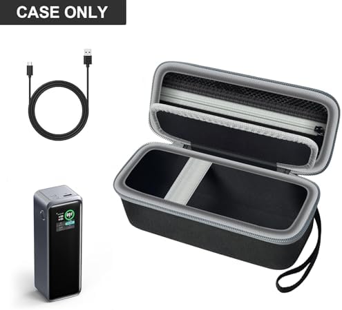Premium Carrying Case for Anker Prime Power Bank 27,650 m Ah – Travel-Friendly Charger Storage Holder with 3-Port Design for Enhanced Charging Speed and Organization, Durable Grey Finish
