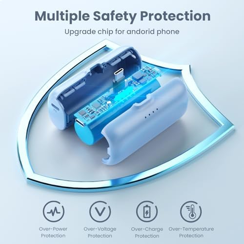 Ultra-Compact 5200 m Ah USB C Power Bank – Fast Charging Mini Portable Charger for i Phone 16/16 Plus/15/15 Plus/15 Pro Max, Galaxy S25/S24, i Pad, and Android Devices – Essential Power Solution for On-the-Go Charging