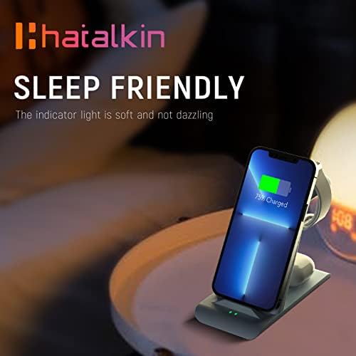 HATALKIN Advanced 3-in-1 Wireless Charging Hub: Ultimate Power Station for Apple Watch, i Phone 16/15/14/13/12 Pro Max/X/XS, and Air Pods Pro – Rapid Intelligent Charging in a Modern, Space-Saving Design for Effortless Home and Office Efficiency
