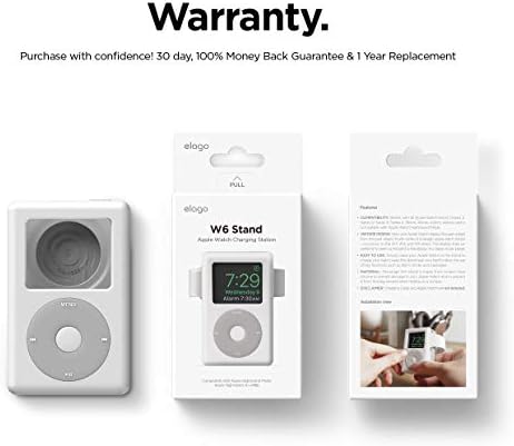 elago W6 Apple Watch Stand – Premium Charging Dock for All i Watch Series (1-10 & SE) – Stylish & Durable Smartwatch Holder for Home and Travel – Effortless Access to Notifications and Alarms – Sleek Design Fits Any Decor