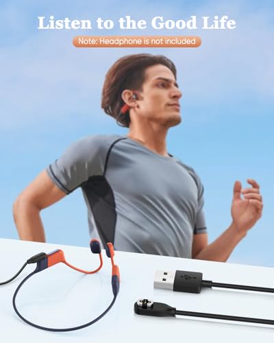 2 Pack Magnetic USB-A Charging Cable for SHOKZ Open Swim Pro S710 – 3.3 Ft Fast Charger Cord for Bone Conduction Headphones – Durable Design with Enhanced Compatibility and Easy Connection for Active Lifestyles