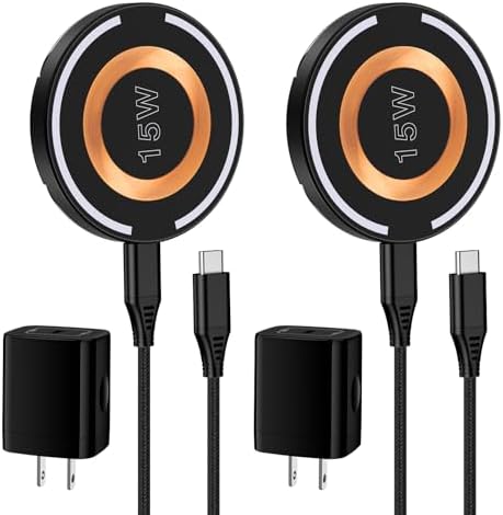 Revolutionary 15 W Magnetic Wireless Charging Pad – Ultra-Fast Charging for Qi Devices with Secure Alignment and Sleek Portability