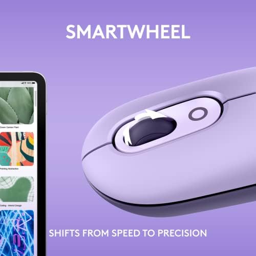 Logitech POP Wireless Mouse in Heartbreaker Rose – Customizable Emojis, Silent Click Technology, Precision Scrolling & Multi-Device Compatibility for Effortless Navigation and Personal Expression