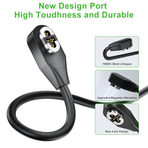 Charging Cable Compatible with SHOKZ OpenSwim Pro S710,Open-Ear Headphones Magnetic USB 4-Pin Charger Cord Cable for Shokz OpenSwim Pro S710(2Pack, 3.3ft) – Enhanced Compatibility and Speed